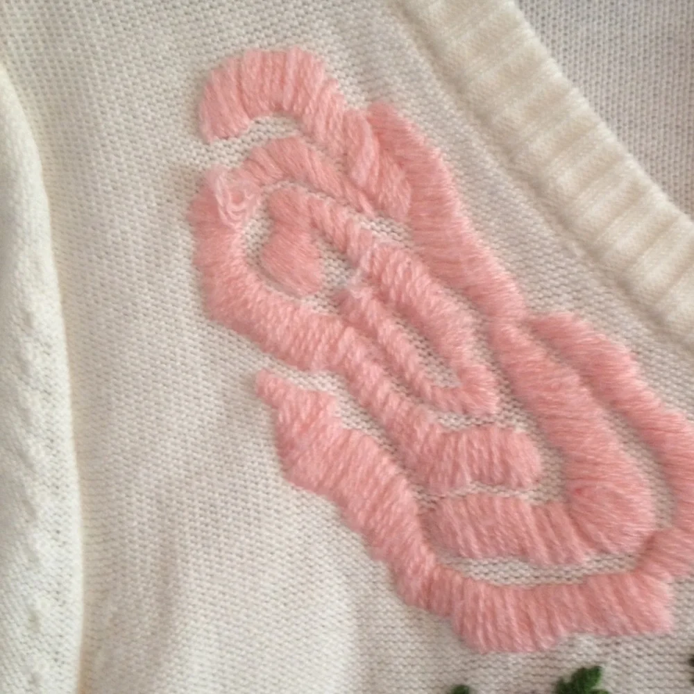 Modcloth White Floral Embroidered Cardigan - Picture 3 of 4